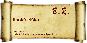 Bankó Réka névjegykártya